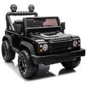 Licensed 2015 Land Rover Defender 90,24V Kids Ride On XXL Car W/Parents Control,2wd, 4-wheel suspension, Bluetooth, MP3, Music, Power display, LED Lights, Speeds 1.86-3.11MPH for Kids 3-7.