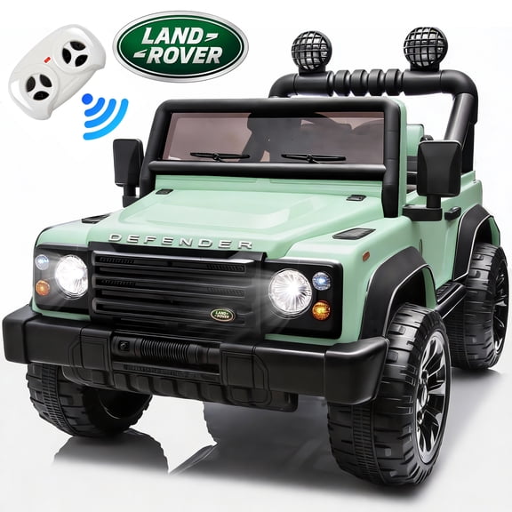 24V 2 Seater Ride On Car for Kids, Land Rover Defender Volta 5008, Kids Powered Electric Car with Remote Control, Bluetooth Music, LED, 4 Wheel Suspension Ride On Toys for Boys Girls 3–6, Green