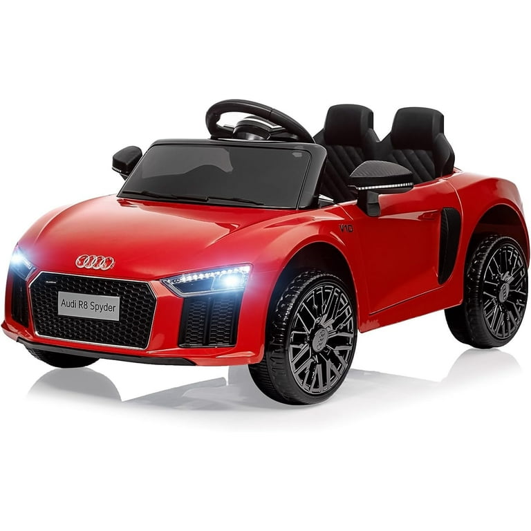 Licensed Audi R8 Spyder 12V Kids Ride Car with Remote Control Battery Powered Electric Ride on Toys for 3 8 Years Old Boys Girls Red Walmart