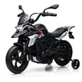 thumbnail image 1 of Licensed BMW G310 24V Electric Ride On Motorcycle for Kids with Inflatable Rubber Tires & Training Wheels, Quiet Brushless Driven Motors, Up to 12.5 mph, PU Leather Seat, Rear Braking, Black, 1 of 7