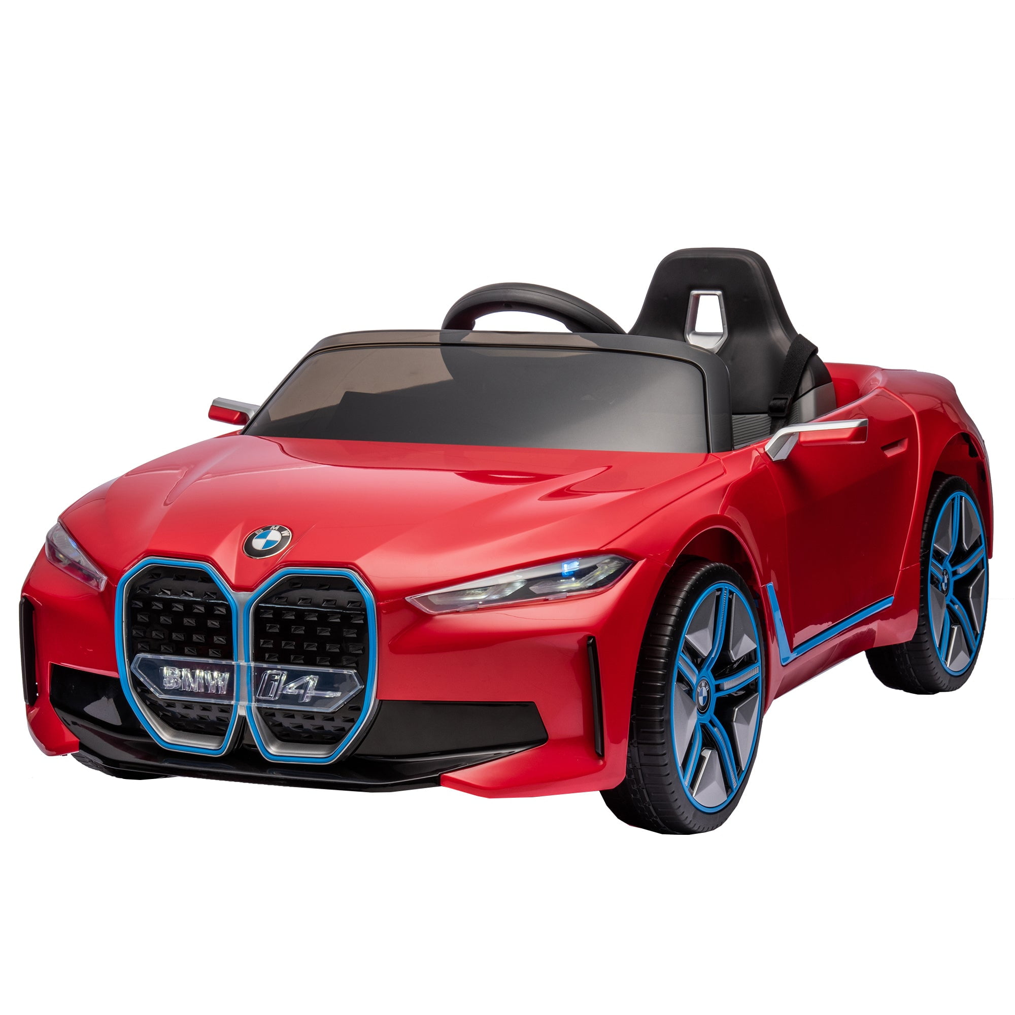 Licensed BMW I4,12V Kids Ride on Toys, 2.4G Electric Car W/Parents ...