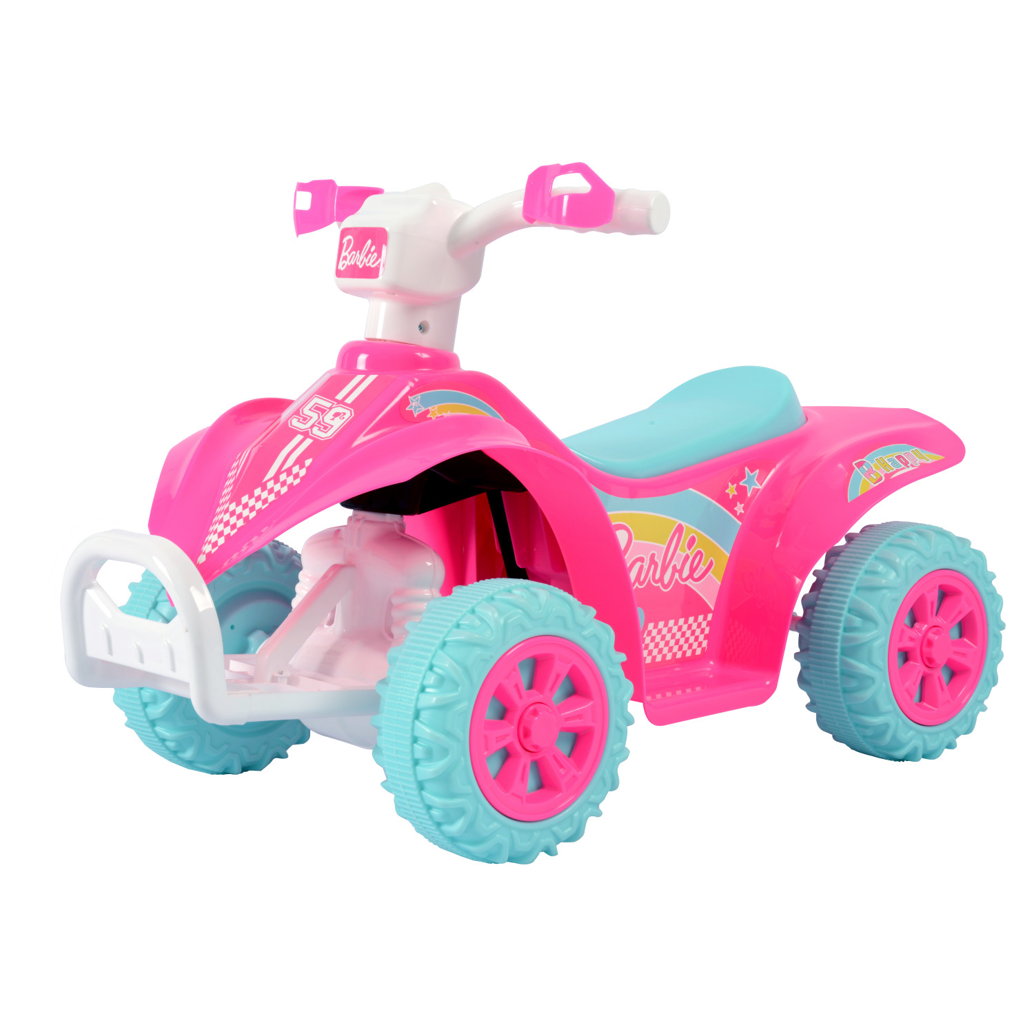Licensed Barbie 6V Battery Powered Ride on ATV for Kids Ages 2-5 Years Old, Pink - image 1 of 13