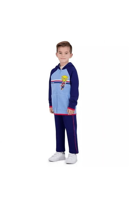 Licensed Boys' Jacket and Jogger Set (Mario, Small 6/7)