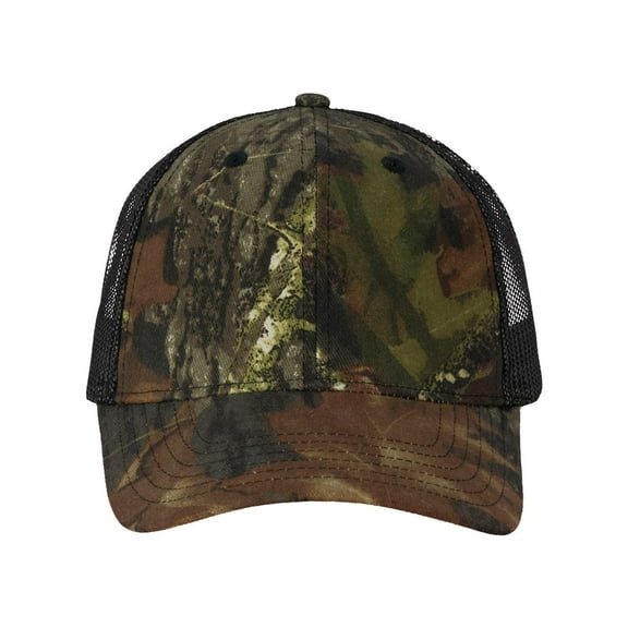 Valucap VC150M Licensed Camo Mesh Cap-Mossy Oak Breakup/ Black Mesh