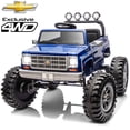 thumbnail image 1 of Licensed Chevrolet 24 Volt Ride on Toys, Joyracer 2 Seater Electric Car for Kids with Remote, Music, USB, LED Lights, Blue, 1 of 16