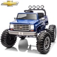 thumbnail image 1 of Licensed Chevrolet 24 Volt Ride on Toys, Joyracer 2 Seater Electric Car for Kids with Remote, Music, USB, LED Lights, Blue, 1 of 12