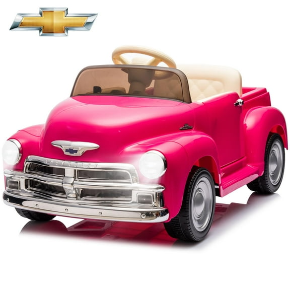Licensed Chevrolet Ride on Car with Remote Control Kids Electric Vehicle for 3-6 Years Old Ride on Toy for Girls and Boys, Pink