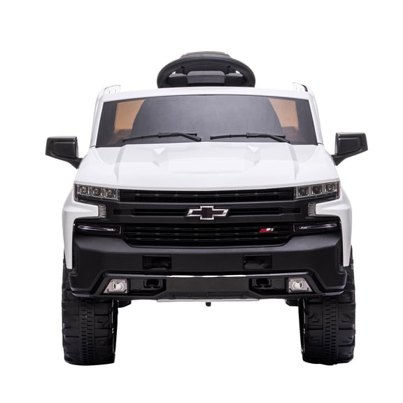 Licensed Chevrolet Silverado 12V Electric Ride-On Truck w/Parent Remote Control, Bluetooth Speaker, LED Lights, Truck Bed Storage – Battery Powered Car for Boys & Girls Ages 3-8