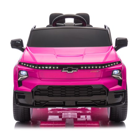 Licensed Chevrolet Silverado 12V Kids Ride-On Car, Remote Control, LED, Bluetooth, Pink, New