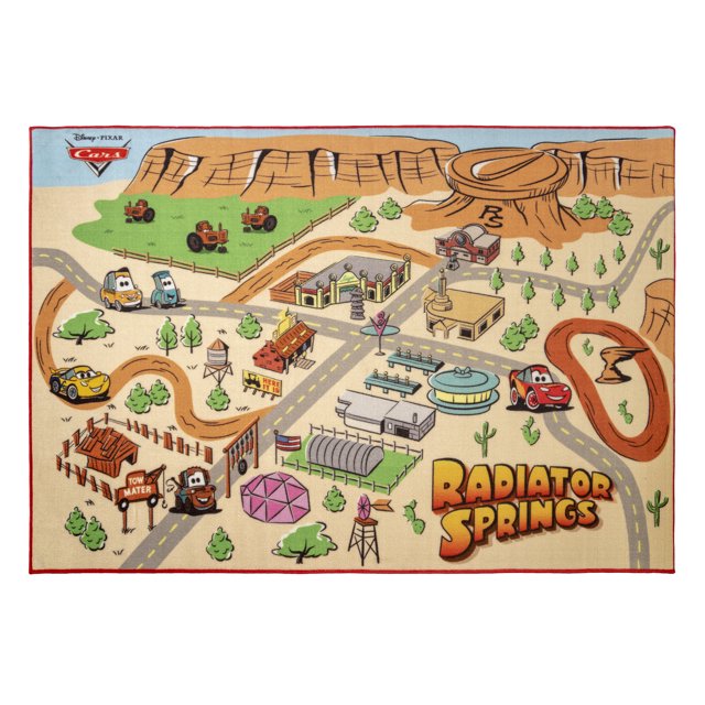 Licensed Disney Cars Radiator Springs Youth Play Digital Printed Area ...