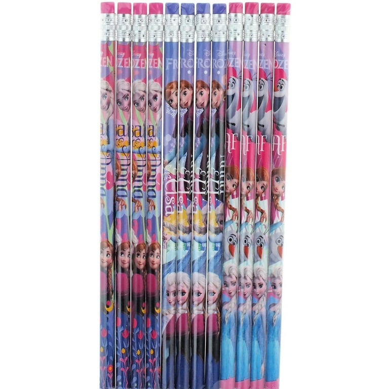 Licensed Disney Frozen® Pencils w/erasers Elsa, Anna, Olaf-24 pcs