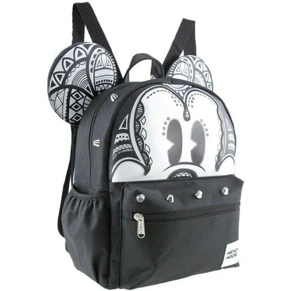 Licensed Disney Mickey Mouse 12" Silver Stud x-Small/Mini Backpack