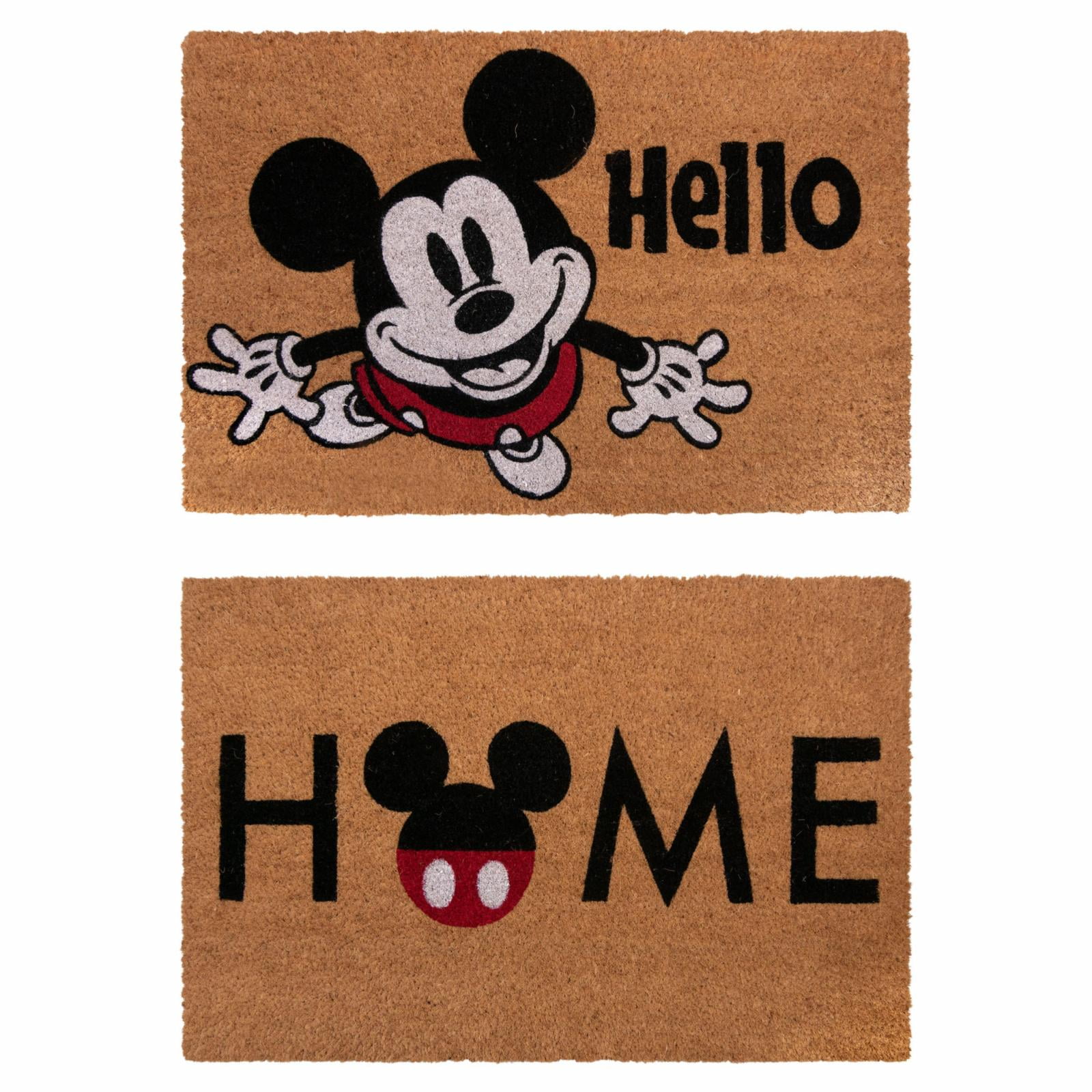 Licensed Disney Mickey Mouse Hello/Home Indoor/Outdoor Coir Door Mats