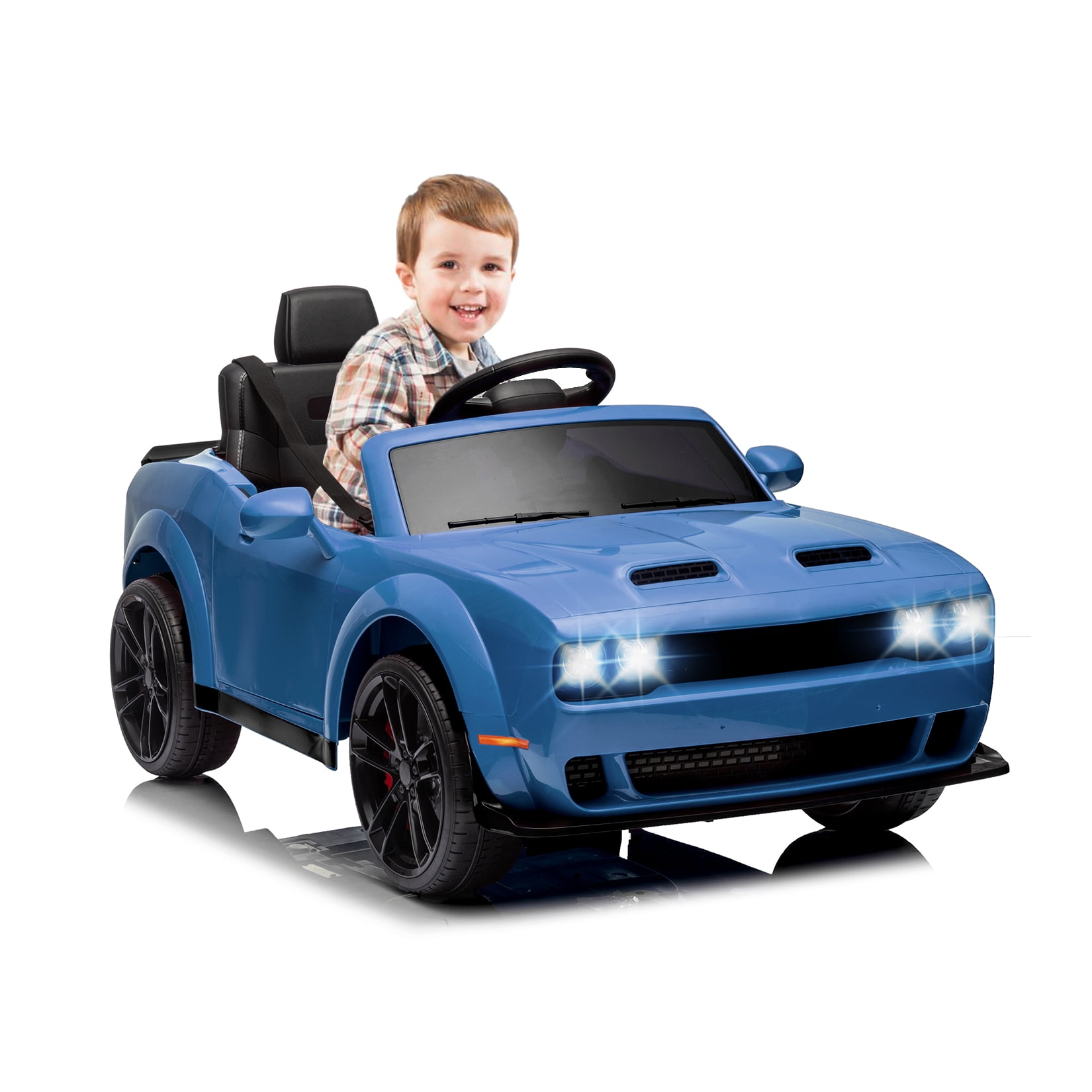 Spring Notebook Kids Licensed Dodge Challenger 12v Kids Ride-on Car, Battery Powered ...