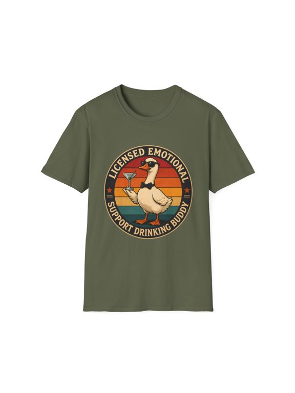 Licensed Emotional Support Drinking Buddy Graphic T-Shirt