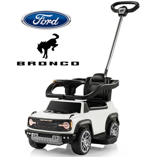 Push Out Solution Licensed Ford Bronco 3 in 1 Push Car and Ride On Toy for Toddlers Ages ...