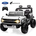 thumbnail image 1 of 2 Seats 24V Electric Car for Big Kids, Licensed Ford Bronco Raptor Powered Ride On Car with 4 Wheels Spring Suspension, Parent Remote Control, 24V Ride On Toys for Ages 3-8 Boys Girls Gifts, White, 1 of 8