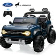 thumbnail image 1 of 2 Seats 24V Electric Car for Big Kids, Licensed Ford Bronco Raptor Powered Ride On Car with 4 Wheels Spring Suspension, Parent Remote Control, 24V Ride On Toys for Ages 3-8 Boys Girls Gifts, Blue, 1 of 8