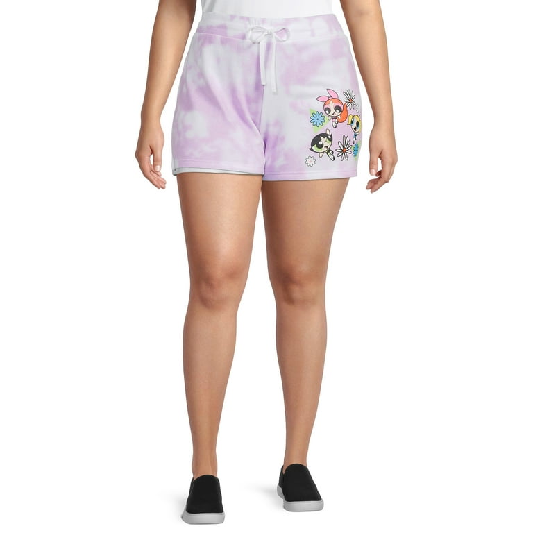 Licensed Graphics Juniors' Plus Size Tie Dye Easy Shorts