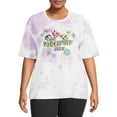 thumbnail image 1 of Licensed Graphics Juniors' Plus Size Tie-Dye Graphic Tee with Short Sleeves, 1 of 1