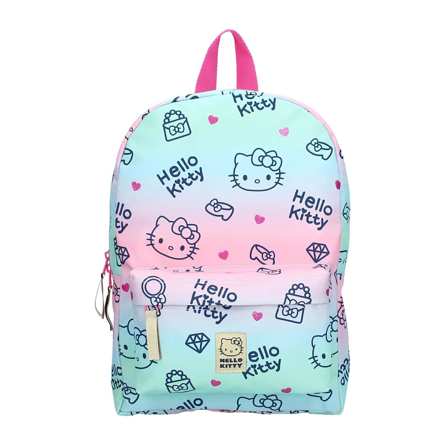 Licensed Hello Kitty Cheerful Ombre Backpack - Cat School Bag Vadobag Sanrio