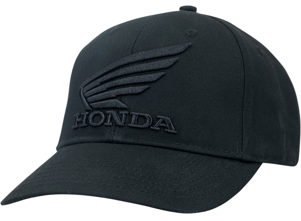 HRC Racing Flat Cap - Honda HRC Official Logo, Black With Red Details, Adjustable Velcro Closure 2 thumbnail image