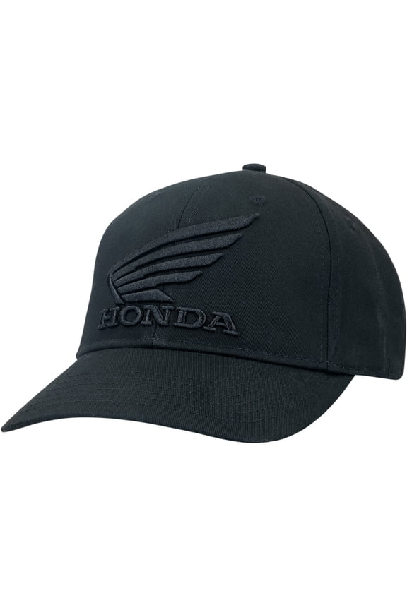 Licensed Honda Blacked Out Curved Bill Snapback Hat Black