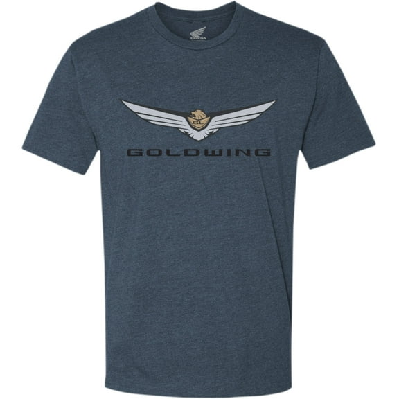 Licensed Honda Goldwing Cruiser Mens Short Sleeve T-Shirt Navy Blue LG