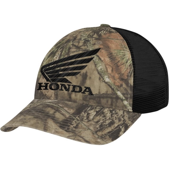 Licensed Honda Mossy Oak Snapback Hat Camo/Black