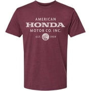 Licensed Honda Motor Company Mens Short Sleeve T-Shirt Maroon SM