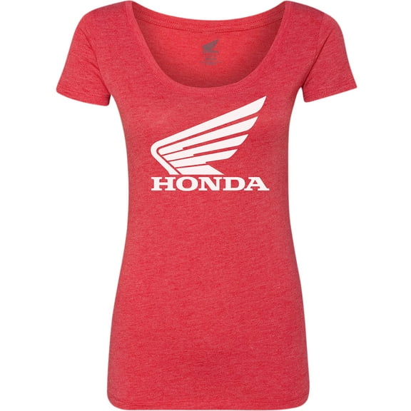Licensed Honda Wing Womens Short Sleeve T-Shirt Red SM