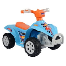 Licensed Hot Wheels 6V Battery Powered Ride on ATV for Kids Ages 2-5 Years Old, Blue