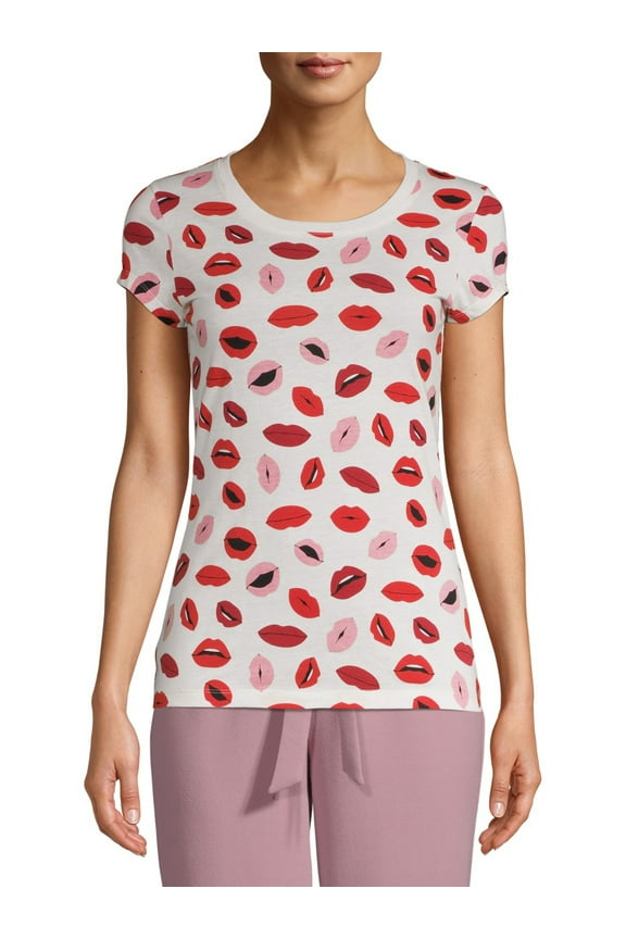 Licensed Junior' Lips Graphic T-Shirt