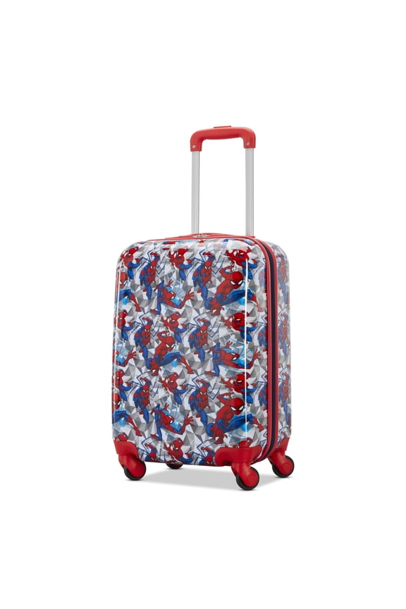 Marvel x American Tourister Kids Carry On Suitcase with Spinner Wheels - Spiderman