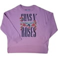 thumbnail image 1 of Licensed Ladies Band Soft Fleece Long Sleeve Crewneck Graphic Sweatshirt (Mauve, L), 1 of 2