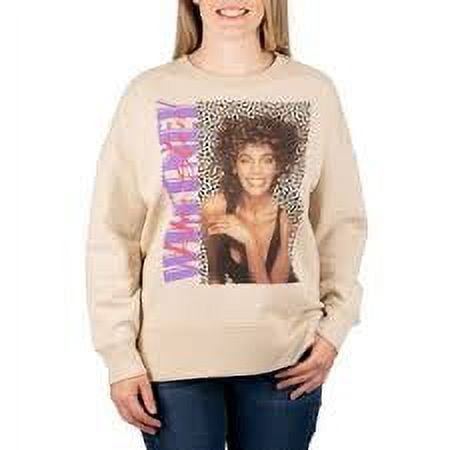 Licensed Ladies Band Soft Fleece Long Sleeve Crewneck Graphic Sweatshirt Tan Whitney XL Walmart
