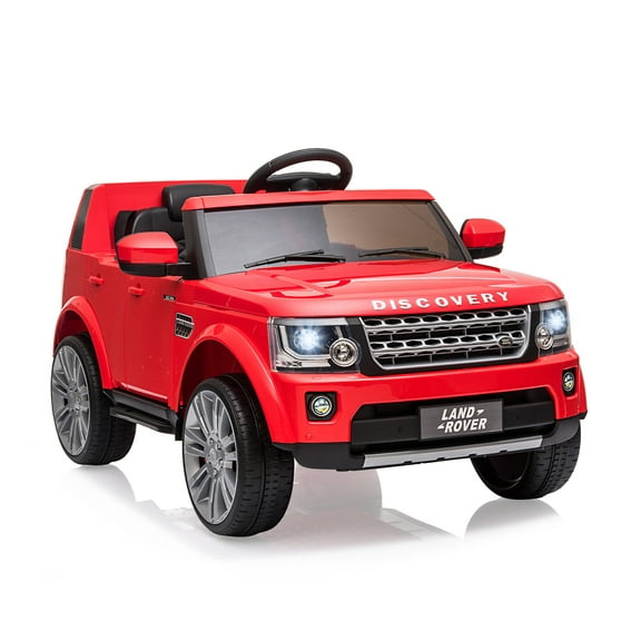 Licensed Land Rover 2-Seater 12V/24V Electric Ride-On Car for Kids Ages 3-8 - Dual Drive, Remote Control, MP3, wireless, LED Lights, Hood Storage, Adjustable Speeds, Shock Absorbers - Red