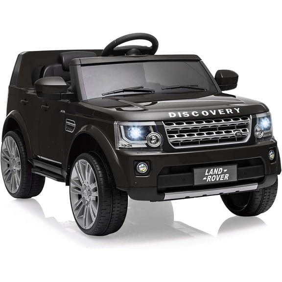 Licensed Land Rover 2-Seater Electric Ride-On Car, 24V/12V, 3 Speeds, Parental Remote, MP3/FM, Suspension, LED Lights, Battery Powered SUV for Outdoor Fun,Black