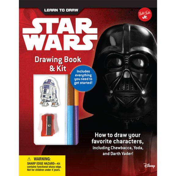 Pre-Owned Learn to Draw Star Wars Drawing Book & Kit: Includes everything you need to get started! How to draw your favorite characters, including Chewbacca, Yoda, and Darth Vader! (Licensed Lear