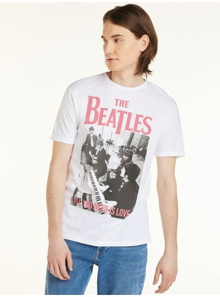 UNIQLO Meet The Beatles Mens T Shirt Size S Small White Graphic