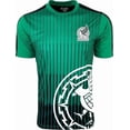 thumbnail image 1 of Icon Sports Mexico Green Striped Jersey, 100% Polyester, YS-XXL, 1-Pack, 1 of 4