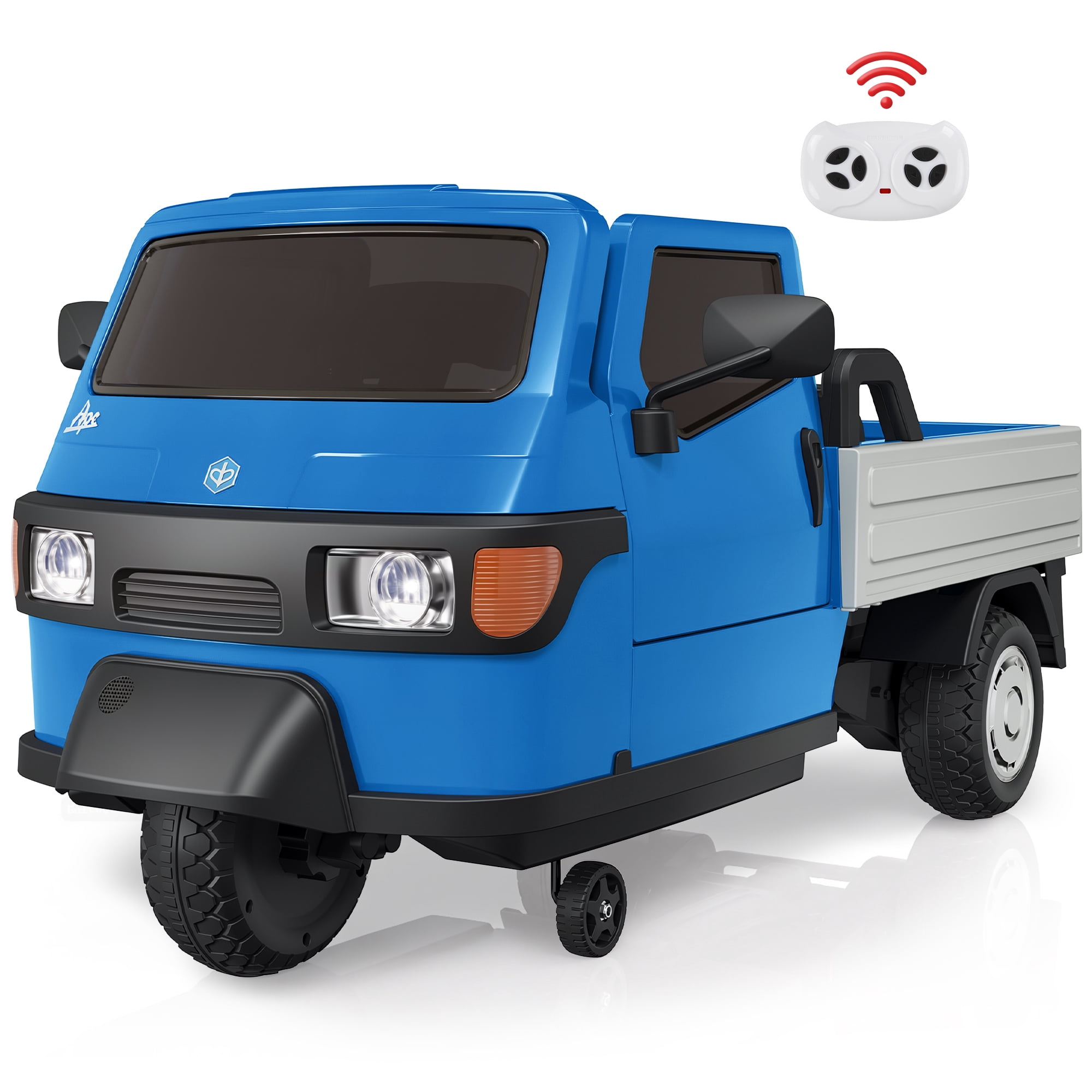 Ride on Car Toy, 12V Powered Ride on Truck Toy with Remote Control, Electric Power Car Wheels for Kids Ages 3-6, Blue