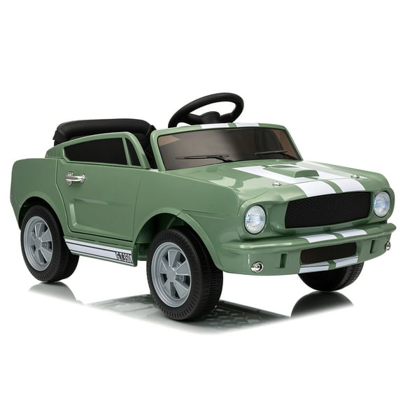 Licensed Shelby GT350 Ride On Car, 12V Kids Electric Vehicle with Remote Control, LED Lights, Music, Safety Belt, Dual Motors, Suspension & Upgraded Panel – Toddler Ride On Toys