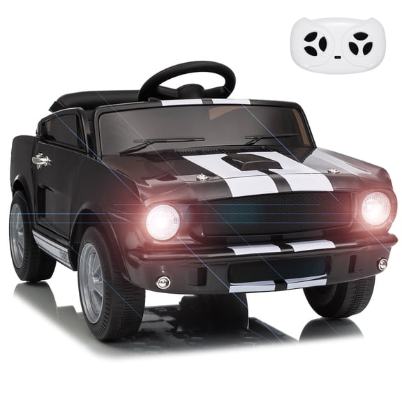 Licensed Shelby Kids Electric Vehicle | 12V Ride-On Toy with Remote Control | LED Lights, MP3, and Bluetooth | for Boys and Girls