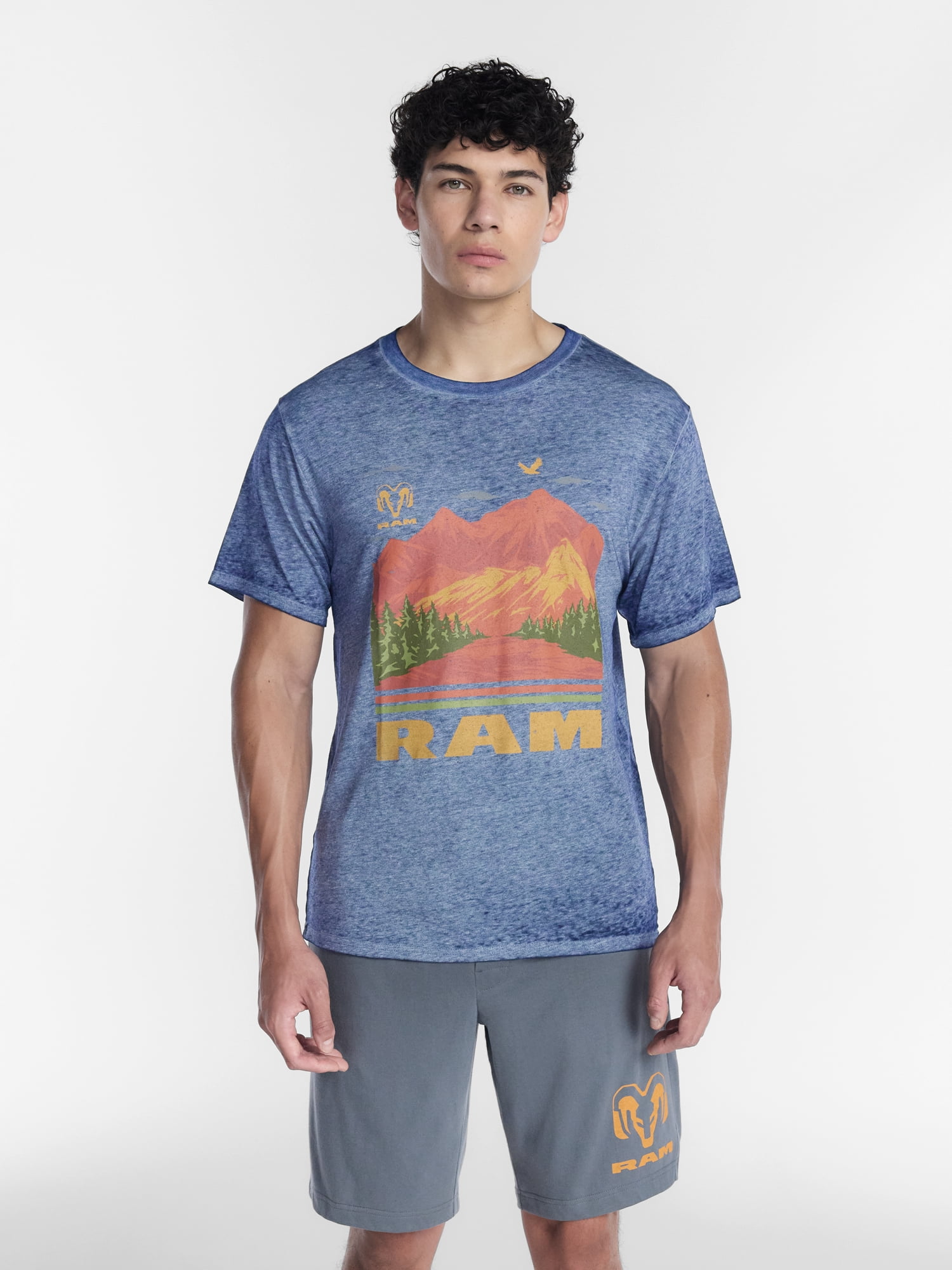 Licensed Dodge Ram Sleep Tee and Jam Shorts Set for Men
