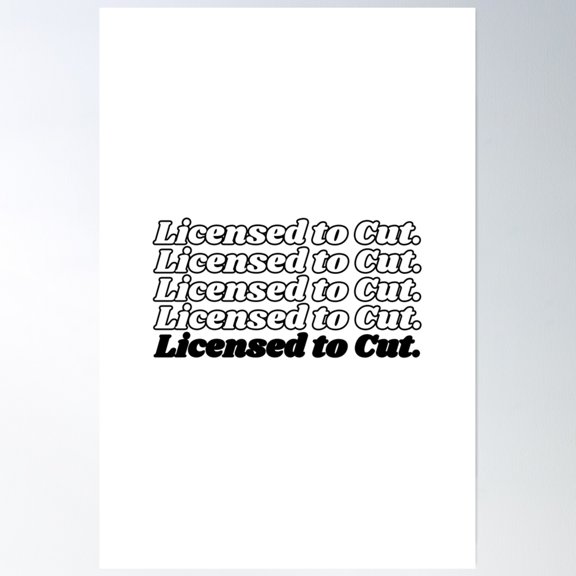 Licensed To Cut, Rocking The Doctor Life Poster Wall Art, Modern Wall Decor, 16x24 UNFRAMED