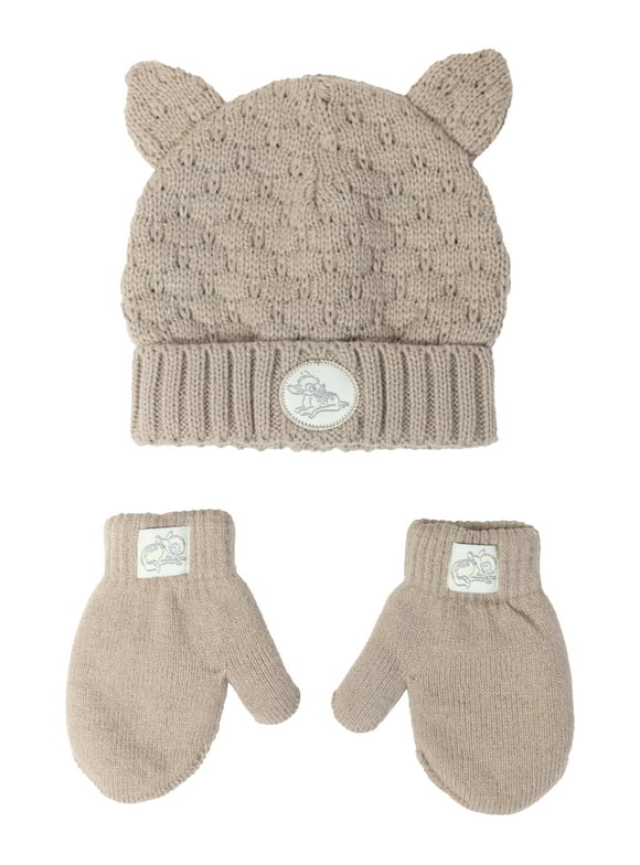Character Baby Beanie and Mittens Set, 3-Piece