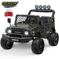 thumbnail image 1 of 24V 7AH Power Car Wheels with Remote Control, Licensed Toyota FJ Ride on Cars for Big Kids, 2 Seater Electric Car with 4 Motors, Music, LED Light, Green, 1 of 10