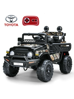 Licensed Toyota FJ Cruiser 12V 7AH Kids Electric Ride on Truck Battery Powered Car Toys 3 Speeds with Parent Remote Control,Spring Suspension & Slow Start