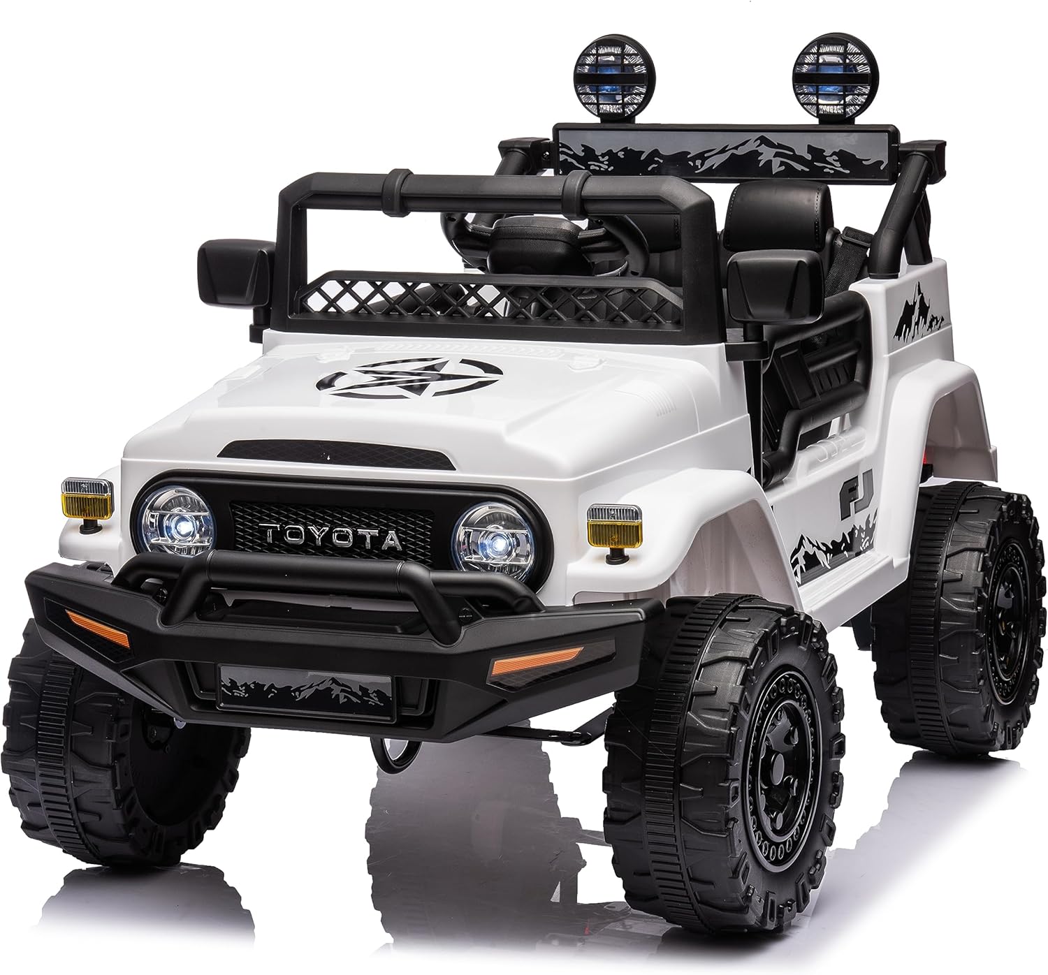 Licensed Toyota FJ Cruiser Kids Ride on Toy Car, 12V Rechargeable ...